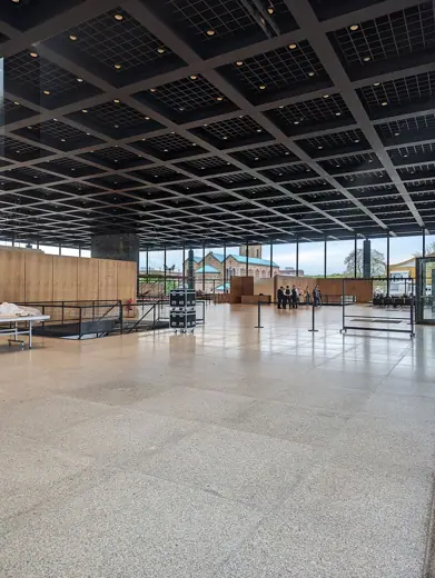 Photo 4: Interior · Inside of the Neue Nationalgalerie during renovation in 2023