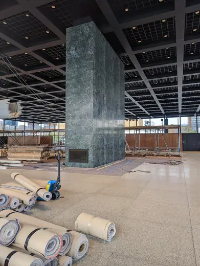 Photo 5: Interior · Inside of the Neue Nationalgalerie during renovation in 2023
