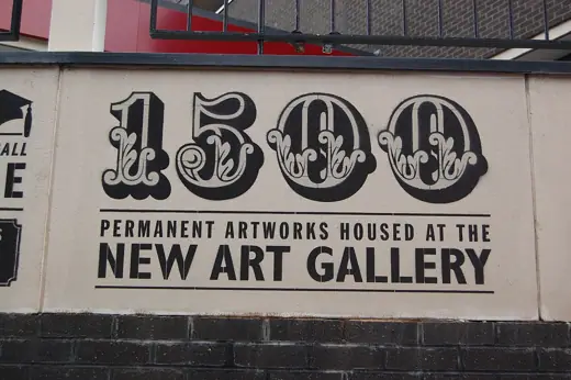 Photo 4: Exterior · Part of a mural in Walsall , England, displaying statistics about the town