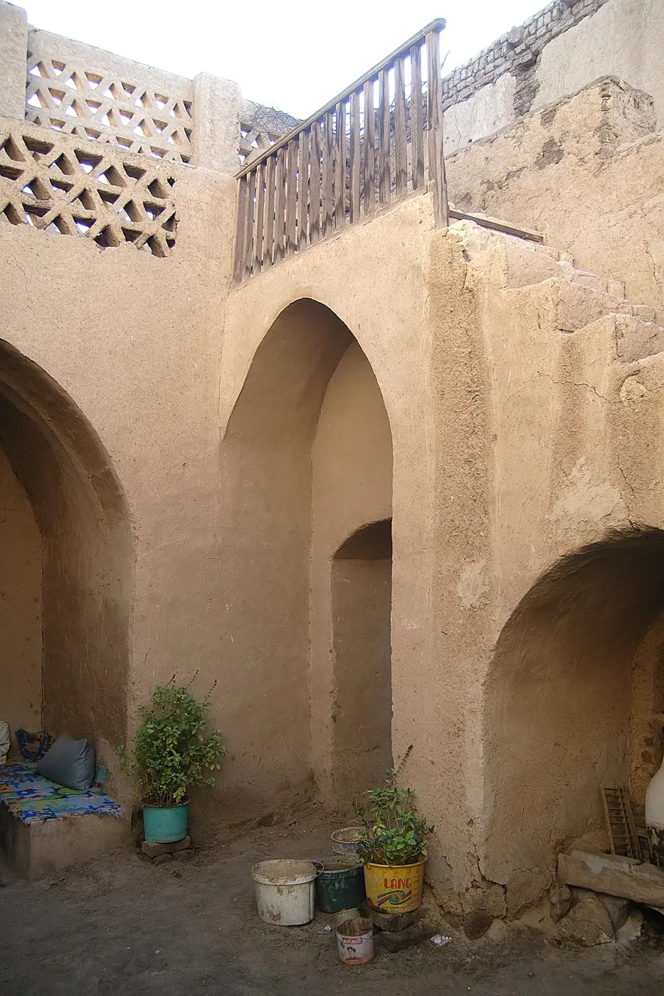 New Gourna Village: Detail · Court of a house in new Gurna