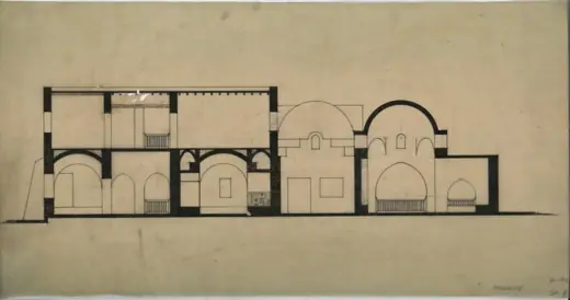Photo 9: Section · Section showing the craft exhibition hall of New Gourna Village