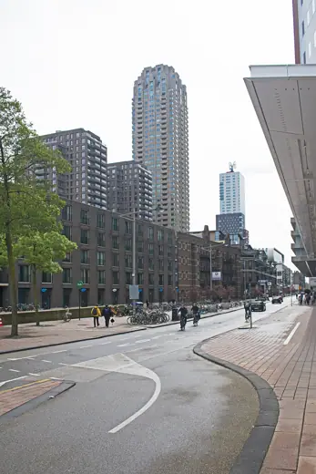 Photo 6: Context · Wilhelminakade and New Orleans seen from the northeast, Rotterdam, South Holland, the Netherlands