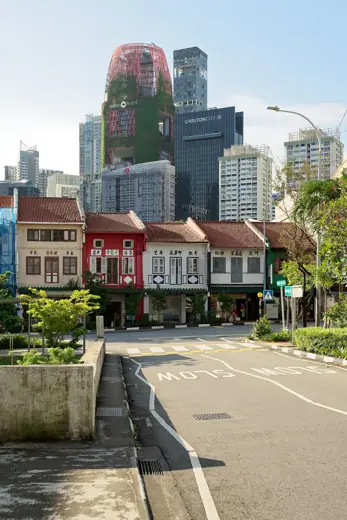 Photo 5: Context · Intersection of Kreta Ayer Road and Neil Road in Singapore - view from Kreta Ayer Road