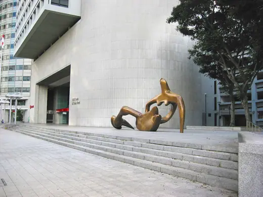 Photo 6: Detail · Foot of OCBC Building , Singapore, with the abstract sculpture by Sir Henry Moore 