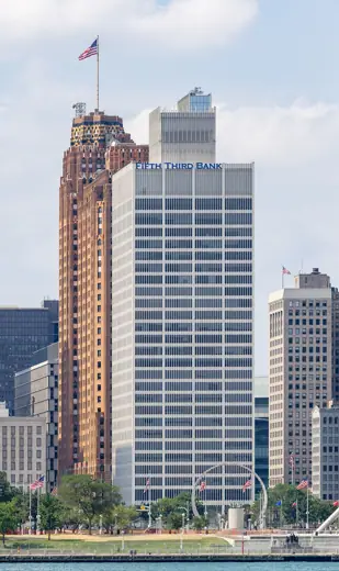 Photo 1: Exterior · One Woodward Avenue from Windsor, Ontario, 2025-07-30