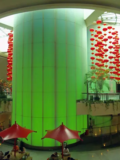 Photo 5: Interior · Decor surrounding main elevator shaft of Oriental Pearl Tower , Shanghai