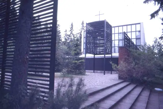 Photo 2: Exterior · Otaniemi Chapel, architects Heikki and Kaija Sirén in 1987