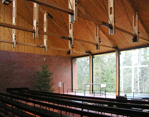 Photo 6: Interior · Otaniemi Chapel interior, architects Heikki and Kaija Sirén
