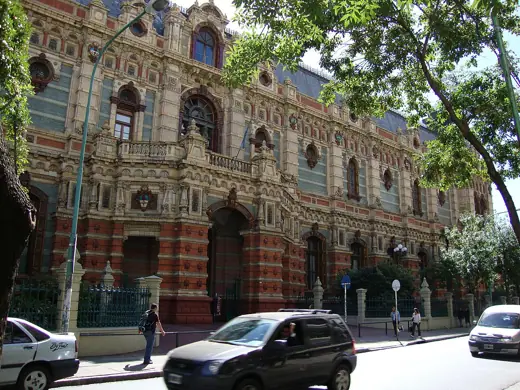 Photo 3: Exterior · Fachada del Palacio de Aguas Corrientes de Buenos Aires a la calle Riobamba, y el pórtico de acceso