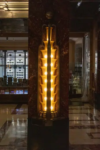 Photo 4: Interior · Architectural details of the lobby of the Palacio de Bellas Artes, Mexico City, Mexico