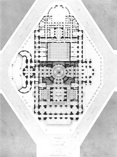 Photo 7: Plan · Ground-floor plan of the Paris Opera's Palais Garnier