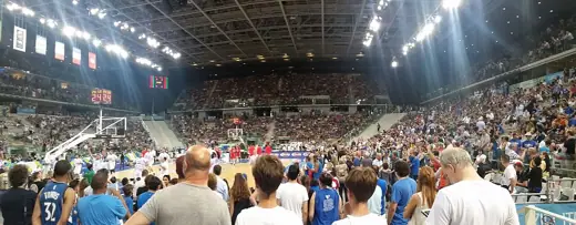Photo 2: Exterior · Pala Alpitour during a match of the 2016 FIBA World Olympic Qualifying Tournaments for Men in Turin, Italy
