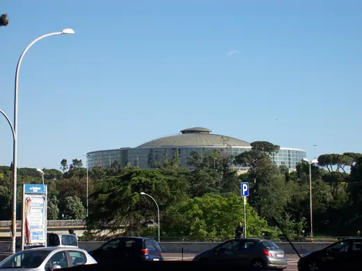 Photo 5: Context · Palazzo dello Sport as seen from viale America, EUR, Rome