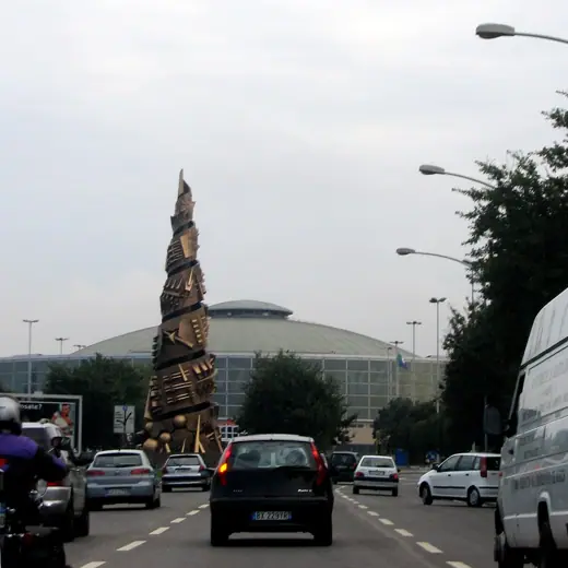 Photo 6: Context · The Palazzo dello Sport aka PalaLottomatica as seen from Viale Cristoforo Colombo, Rome, Italy