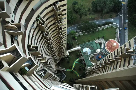Photo 3: Interior · View facing down from the 12th floor of Pearl Bank Apartments, Singapore