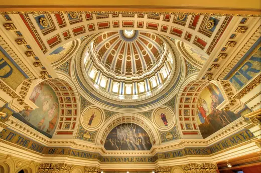 Photo 5: Interior · A wide-angle view of the lunettes surrounding the Rotunda dome