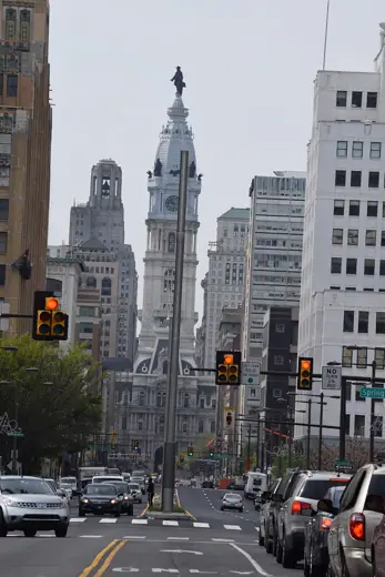 Photo 5: Interior · Image of City Hall with the new decorative lighting masts down Broad Street