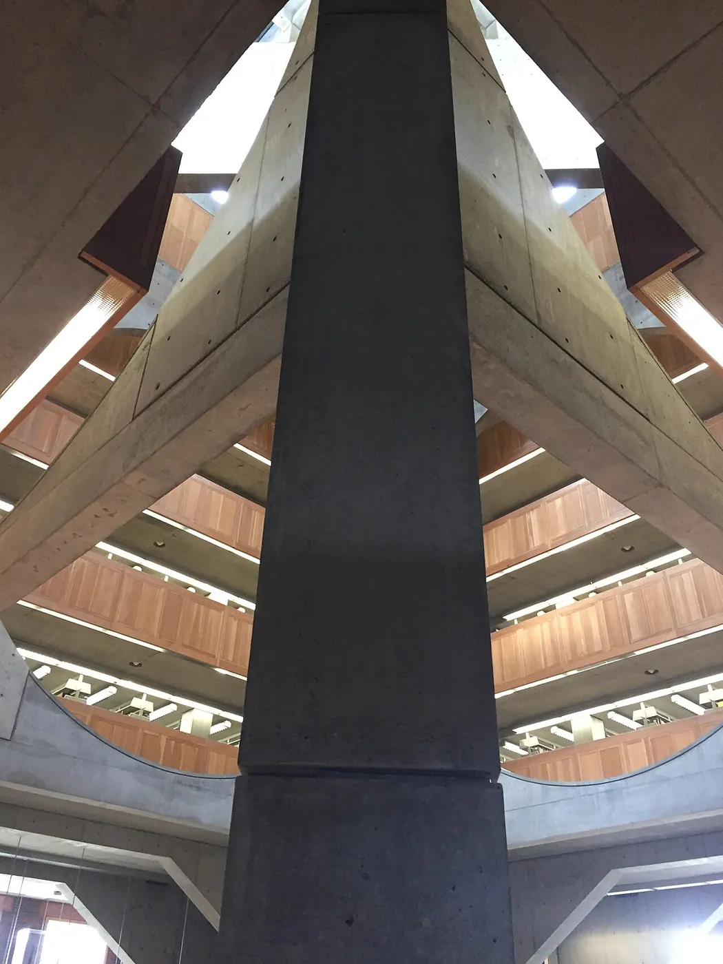 Phillips Exeter Academy Library: Interior · Atrium corner of Phillips Exeter Academy Library