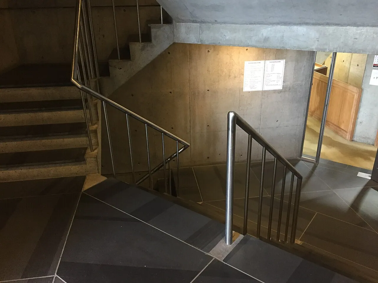 Phillips Exeter Academy Library: Interior · One of the staircases in the library