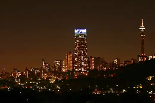 Photo 3: Context · Johannesburg at night, South Africa