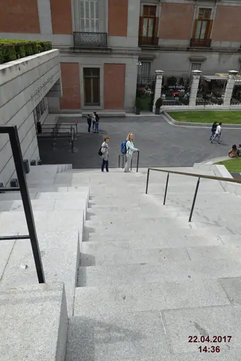 Photo 2: Exterior · Madrid: Steps down to the Prado