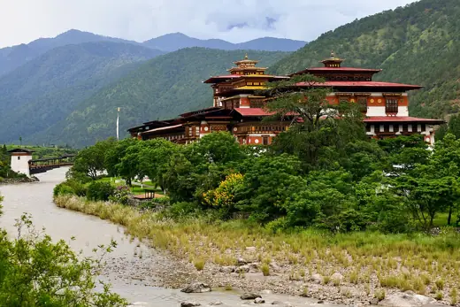 Photo 3: Exterior · A view of Punakha Dzong from the south