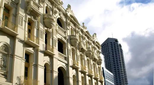Photo 4: Exterior · His Majesty's Theatre in the foreground, with QV1 in the background, in Perth , Western Australia 