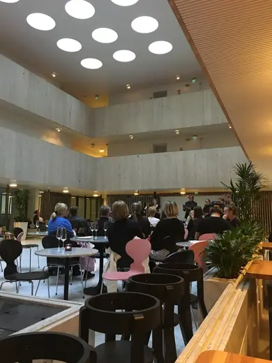 Photo 4: Interior · Inside cafe Rautatalo by Alvar Aalto, Helsinki