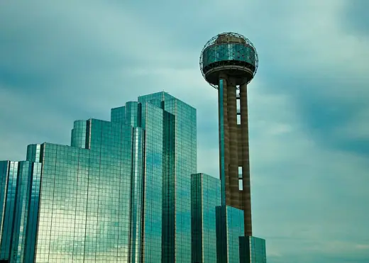 Photo 2: Exterior · A view of Reunion Tower and Hyatt Regency Dallas