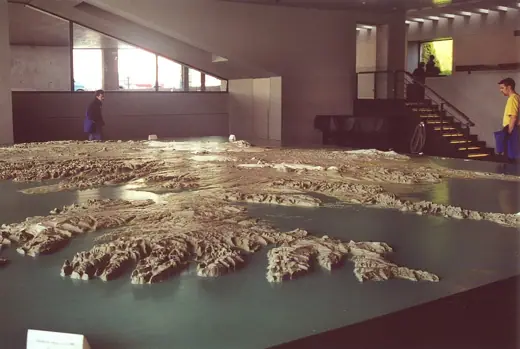 Photo 5: Model · Map of Iceland located in the city hall, Reykjavík