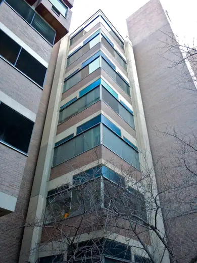 Photo 2: Exterior · Richards labs, corner, from south(west)