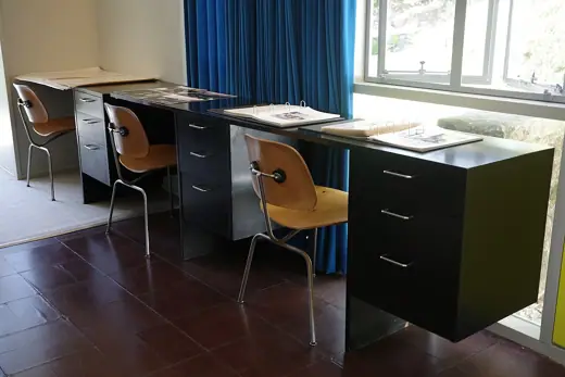 Photo 3: Interior · A large desk inside Rose Seidler House