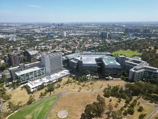 Photo 6: Context · The Royal Children's Hospital as seen from Royal Park Melbourne