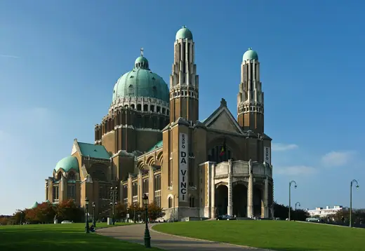 Photo 4: Exterior · Basilica of the Sacred Heart , Brussels, Belgium; with da Vinci expo banners