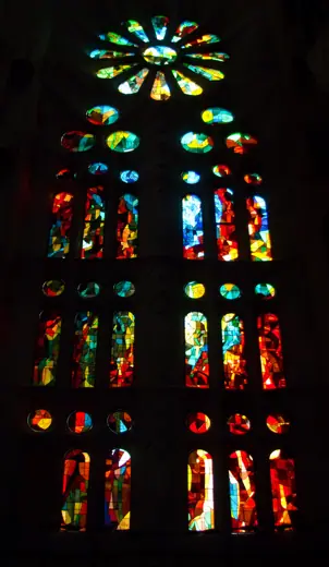 Photo 6: Interior · Section of Stained Glass by Vila-Grau