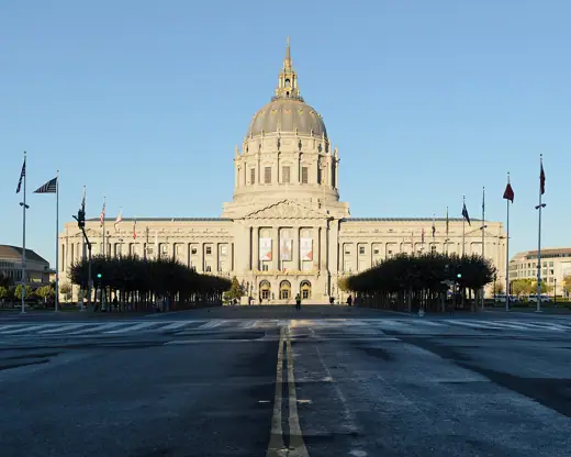 Photo 4: Interior · Three-segment panorama of San Francisco City Hall , San Francisco , early morning