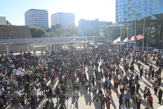 Photo 5: Context · A vigil for victims of the 2021 San Jose VTA railyard shooting
