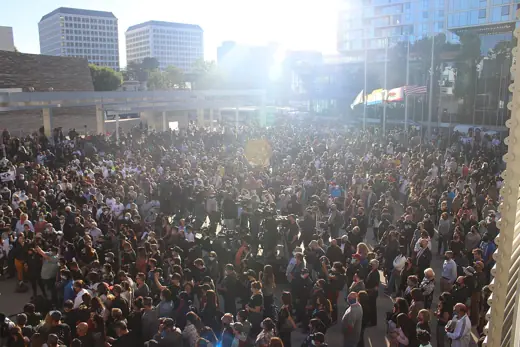 Photo 6: Context · A vigil for victims of the 2021 San Jose VTA railyard shooting