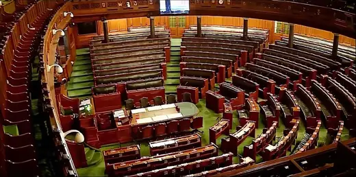 Photo 4: Interior · Inside view of Parliament Lok Sabha, New Delhi