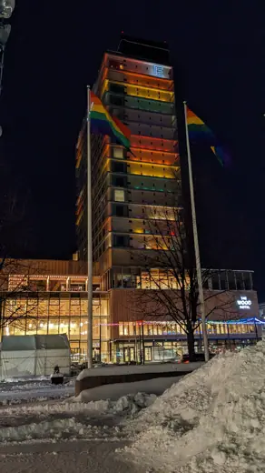 Photo 2: Exterior · Sara Kulturhus under Skellefteå Pride Februari 2022