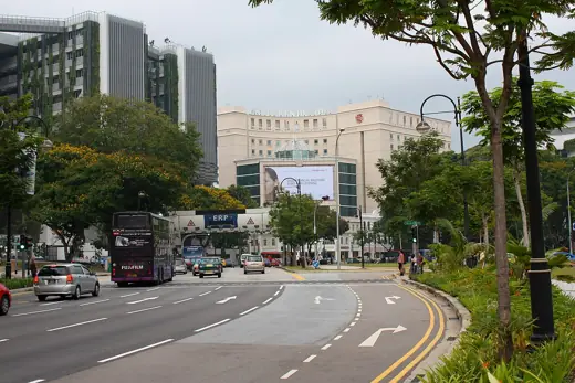 Photo 6: Context · A view of Bras Basah Road , Singapore, near its junction with Prinsep Street