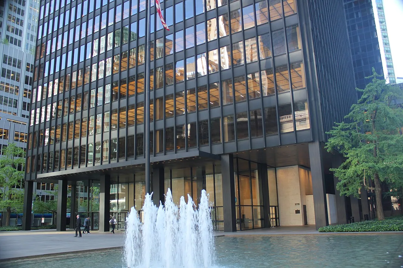 Seagram Building: Exterior · The Seagram Building at 375 Park Avenue in Manhattan, New York, seen in May 2022