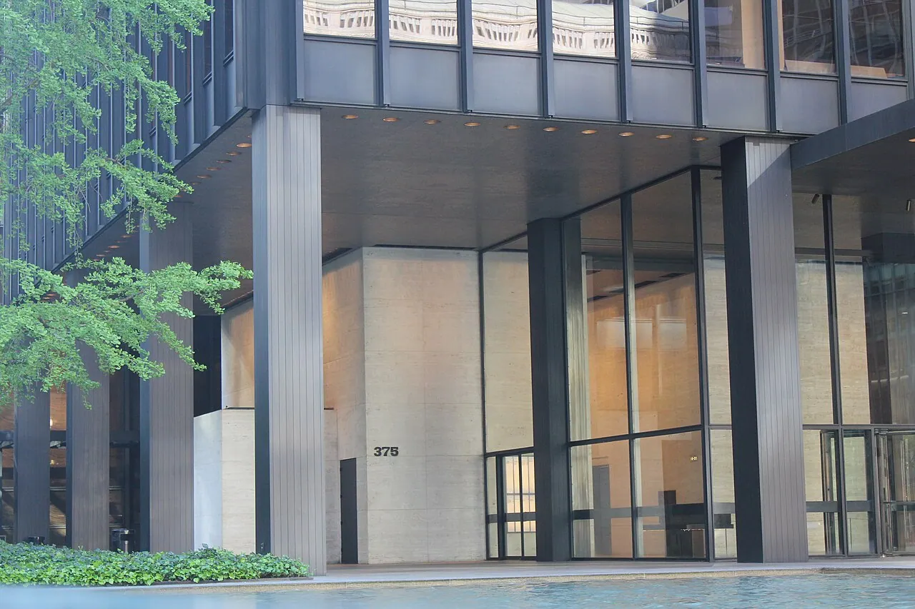Seagram Building: Detail · The Seagram Building at 375 Park Avenue in Manhattan, New York, seen in May 2022