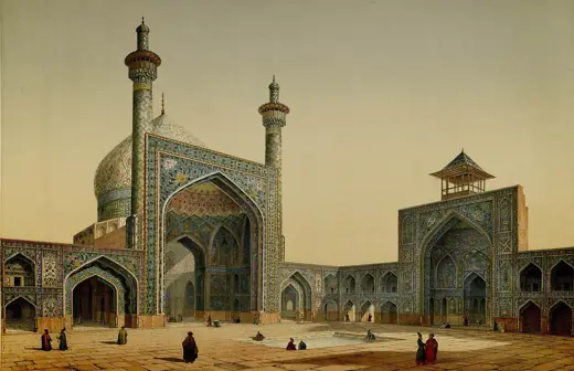 Photo 7: Drawing · Masjid Shah, view of the courtyard