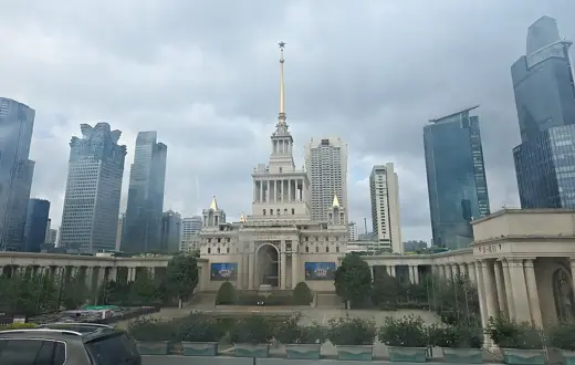 Photo 6: Context · Photo of of Shanghai Exhibition Center taken on 18.04.2026 from Yan'an Elevated Road