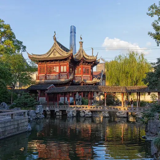 Photo 6: Interior · Tingtao Tower Exhibit Hall and a pond in Yu Garden, Shanghai, China