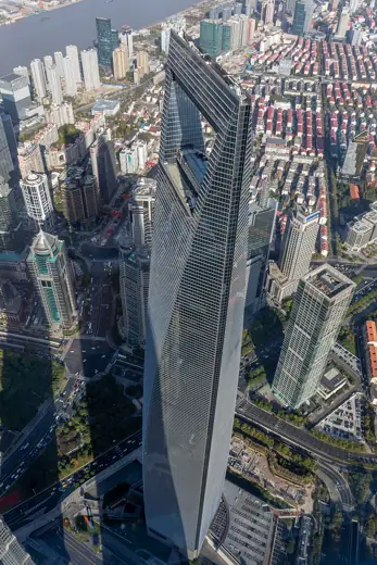 Photo 2: Exterior · The Shanghai World Financial Center viewed from the Shanghai Tower