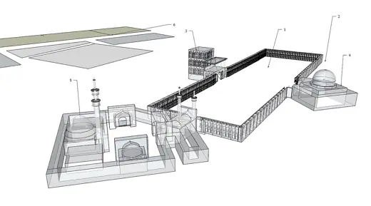 Photo 7: Drawing · Isfahan's major buldings with the Maidan in the era of Safavids