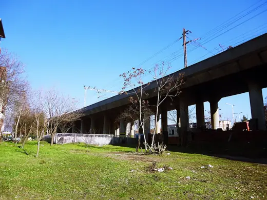 Photo 3: Exterior · The rail over pass of the Main train station Skopje