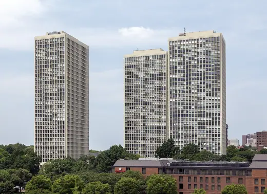 Photo 2: Exterior · The Society Hill Towers from the east, Philadelphia, Pennsylvania, USA